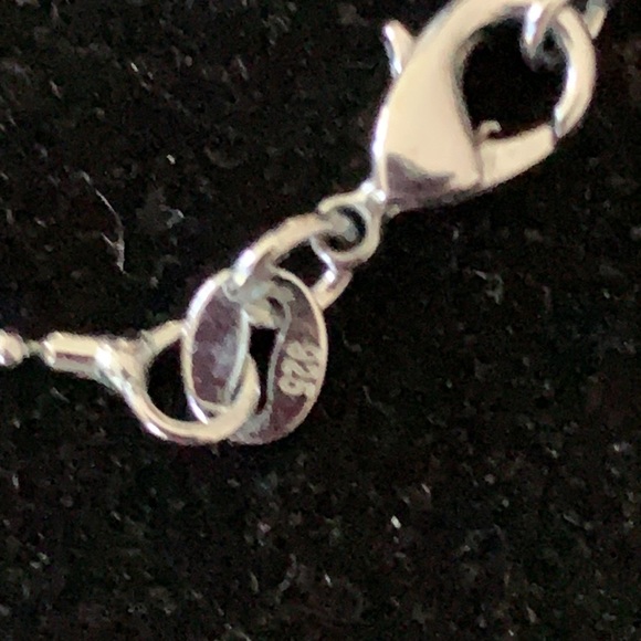 Baltimore Ravens block Name sparkle Ravens on 925 17” chain guc - Picture 4 of 8